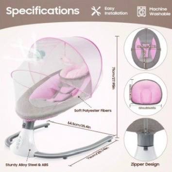 MamaLoom.store™ Electric Baby Swing Chair