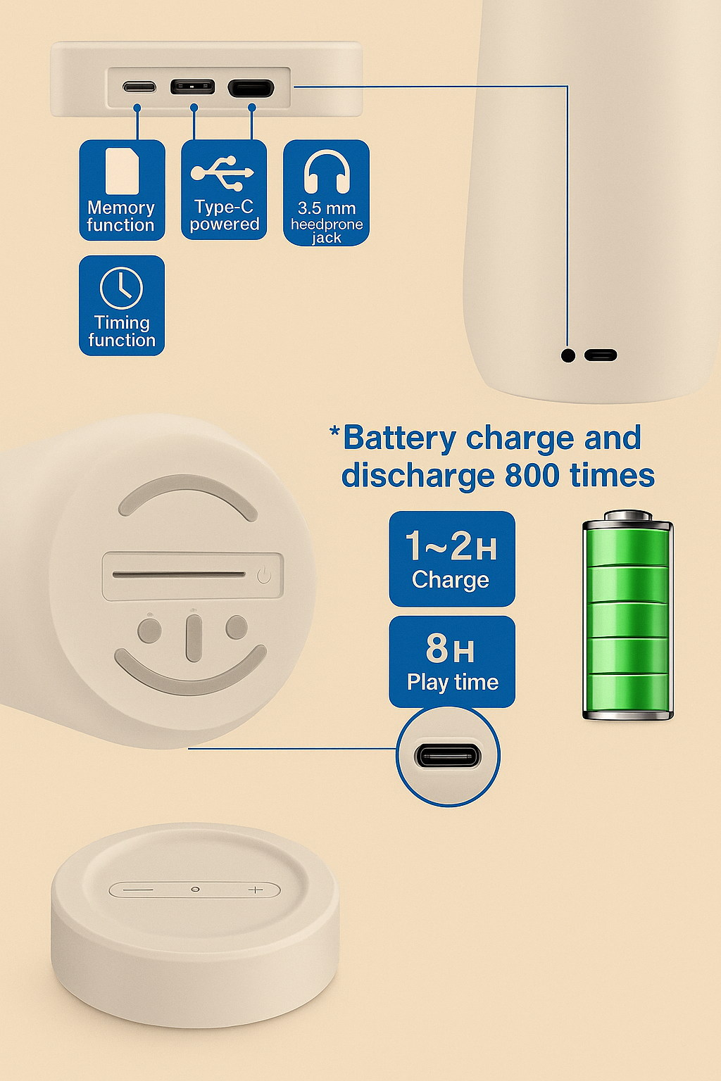 GlowDream – 2-in-1 Baby Sleep Sound Machine & Night Light | Help Your Baby Sleep Better Tonight 🍼