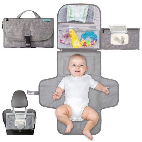 MamaLoom™ Portable Baby Changing Pad – Waterproof, Foldable, with Wipes Pocket