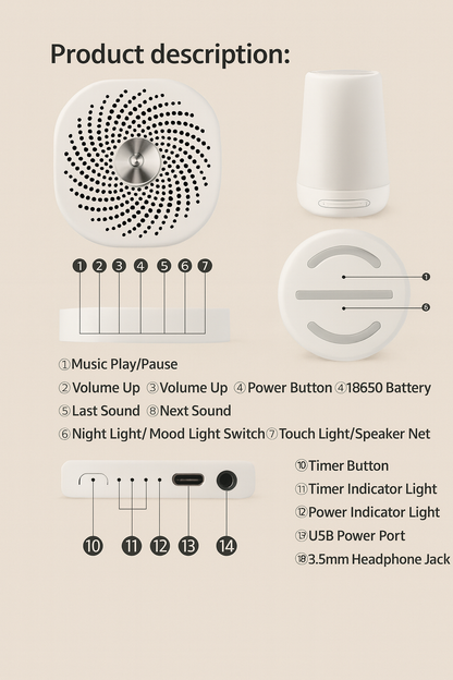 GlowDream – 2-in-1 Baby Sleep Sound Machine & Night Light | Help Your Baby Sleep Better Tonight 🍼