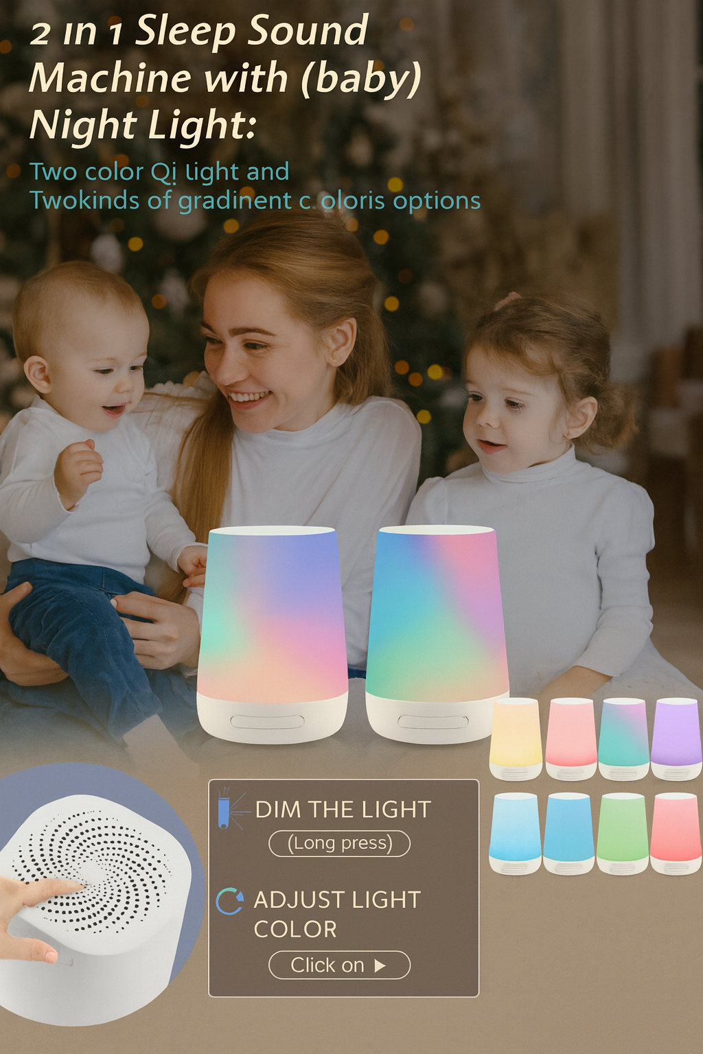 GlowDream – 2-in-1 Baby Sleep Sound Machine & Night Light | Help Your Baby Sleep Better Tonight 🍼