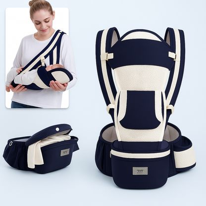 MamaLoom™ 4-in-1 Ergonomic Baby Carrier with Hip Seat – Newborn to Toddler