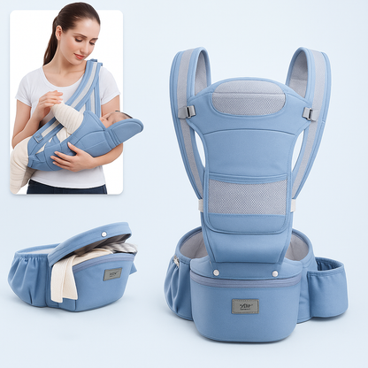 MamaLoom™ 4-in-1 Ergonomic Baby Carrier with Hip Seat – Newborn to Toddler