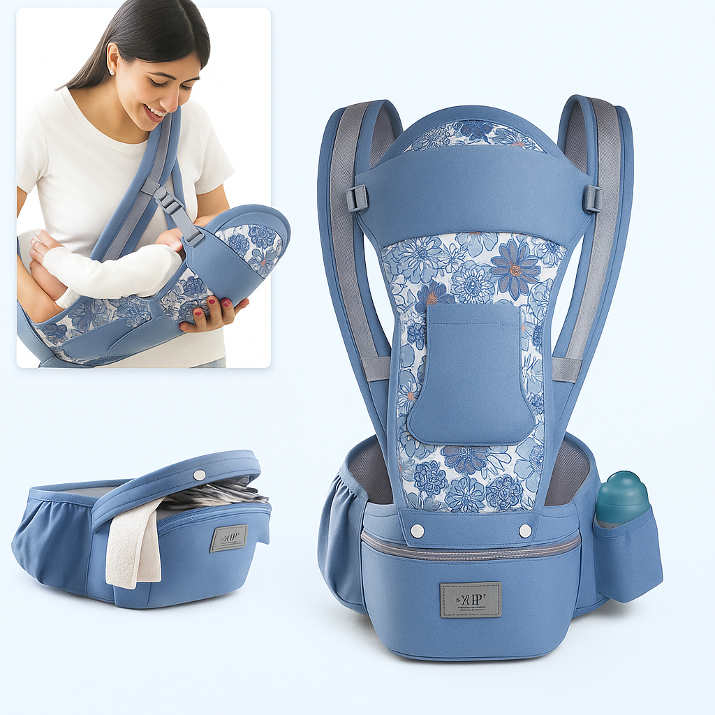 MamaLoom™ 4-in-1 Ergonomic Baby Carrier with Hip Seat – Newborn to Toddler