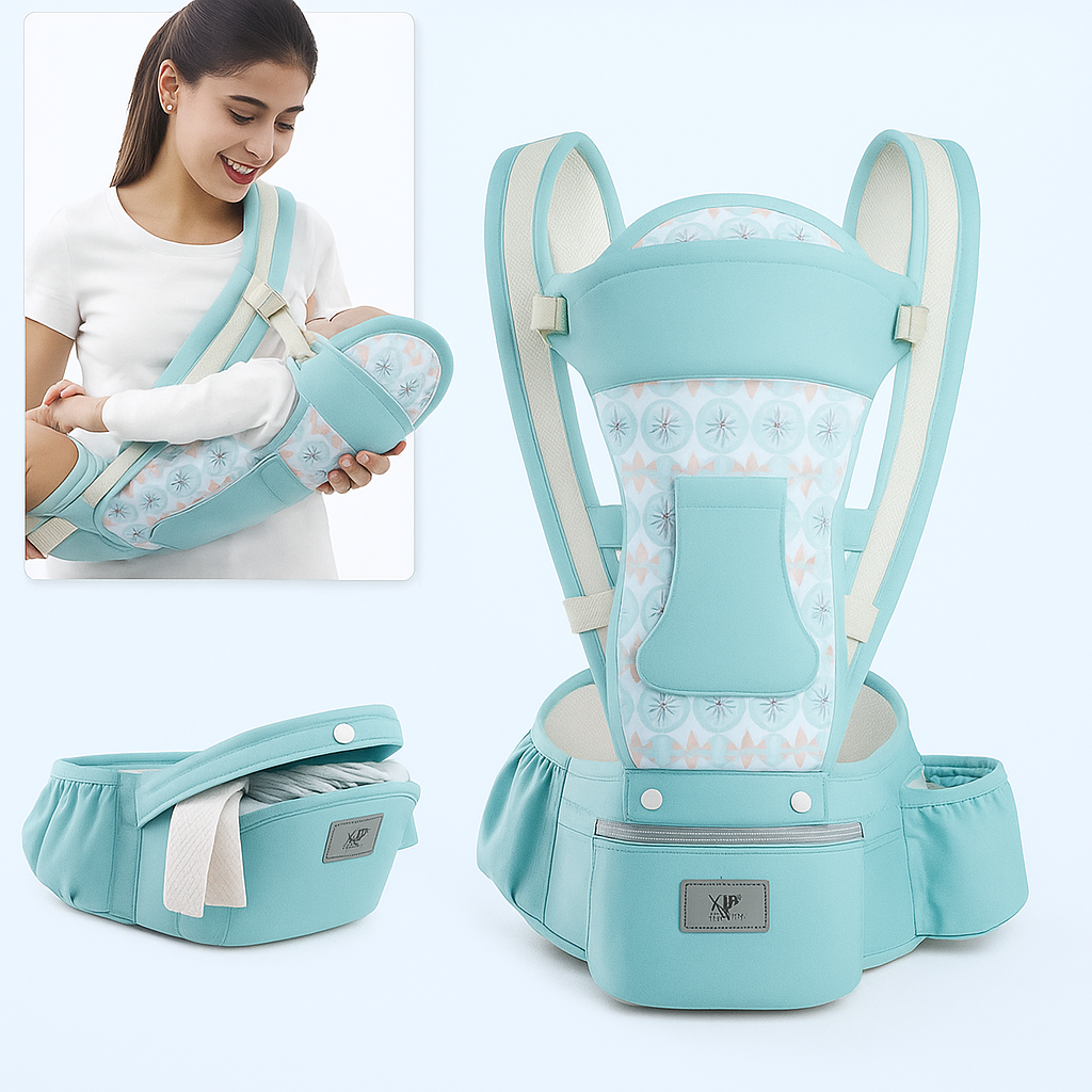 MamaLoom™ 4-in-1 Ergonomic Baby Carrier with Hip Seat – Newborn to Toddler