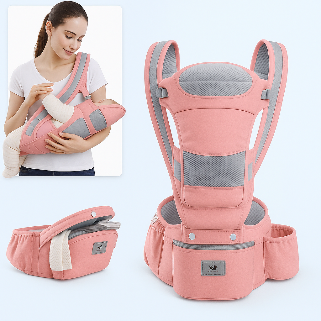 MamaLoom™ 4-in-1 Ergonomic Baby Carrier with Hip Seat – Newborn to Toddler