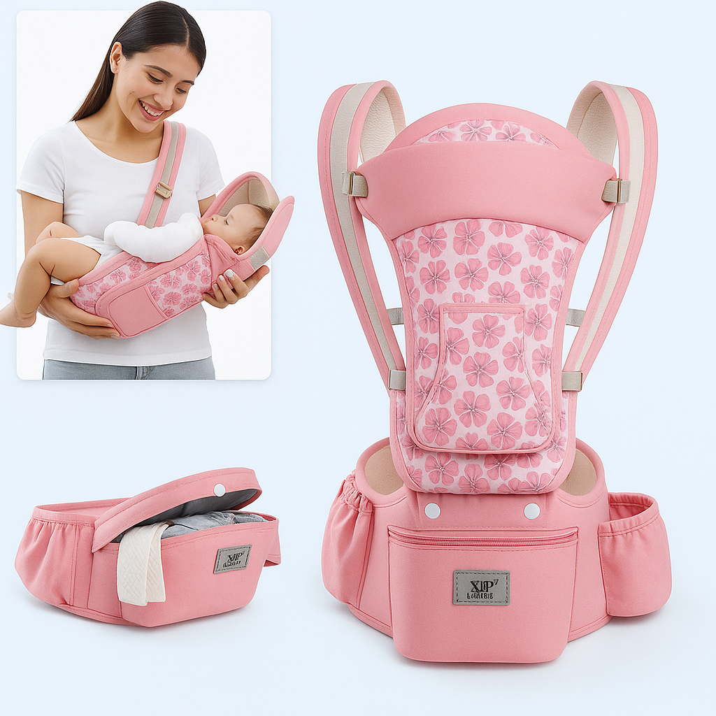 MamaLoom™ 4-in-1 Ergonomic Baby Carrier with Hip Seat – Newborn to Toddler