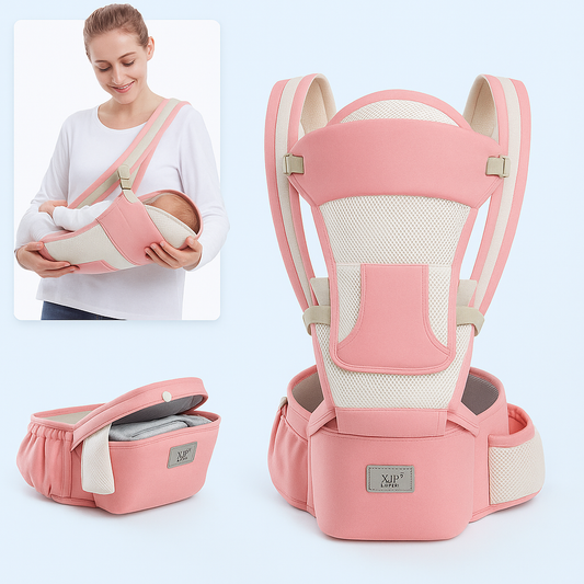 MamaLoom™ 4-in-1 Ergonomic Baby Carrier with Hip Seat – Newborn to Toddler