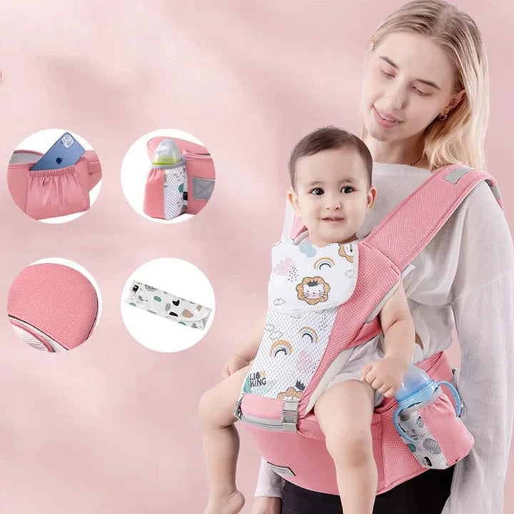 MamaLoom™ 4-in-1 Ergonomic Baby Carrier with Hip Seat – Newborn to Toddler